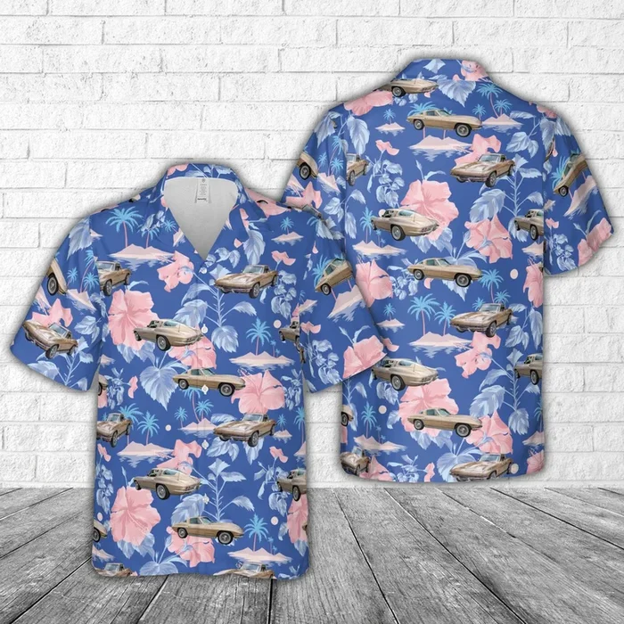 1964 Gold Chevy Corvette Hawaiian Shirt – Fanshubus.com