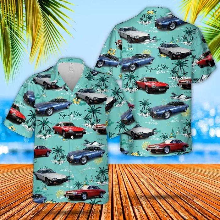 1976 Jaguar XJ-S Coupe V-12 Hawaiian Shirt – Fanshubus.com