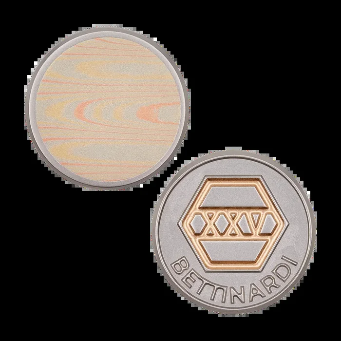 25th Anniversary 1 Inch 303SS Mokume Insert Ball Marker