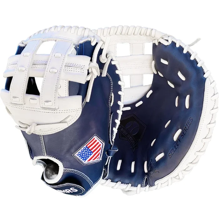34″ Softball Catcher’s Mitt – Navy with White Web