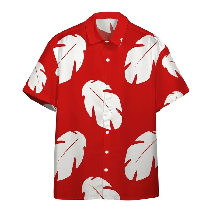3D Lilo Hawaiian Floral Leaves Custom Hwaii Shirt- For men and women – Fanshubus – Fanshubus.com