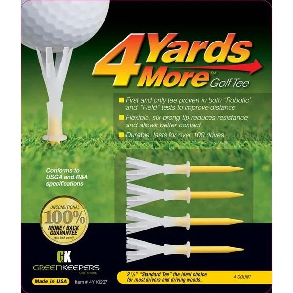 4YardsMore 2 3/4″ Yellow Standard Golf Tee (4ct)