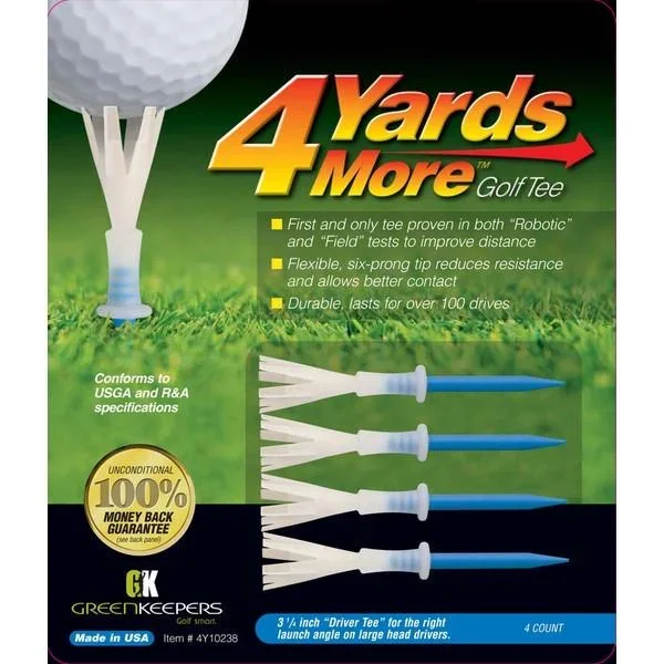 4YardsMore 3 1/4″ Driver Blue Golf Tee (4ct)