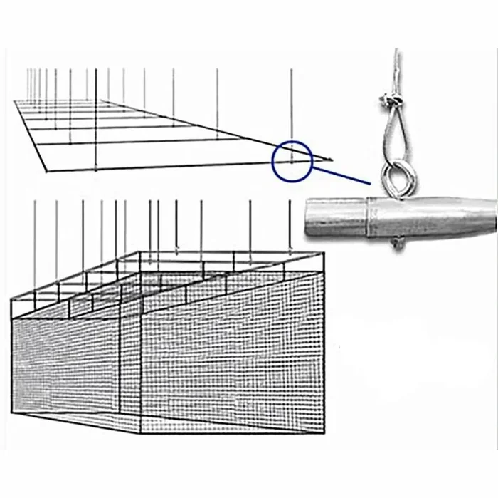 55′ – 70′ Suspended Batting Cage Frame – 1 1/2″