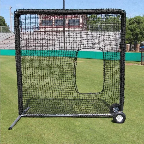 7′ x 7′ Premier Softball Pitching Screen with Wheels