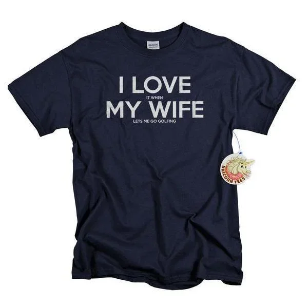 “I Love” “My Wife” T-Shirt (Gift for Husband)