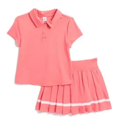 90 Degree by Reflex Girls Golf Outfit Coral