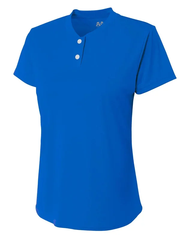 A4 Girl’s Tek 2-Button Henley Shirt