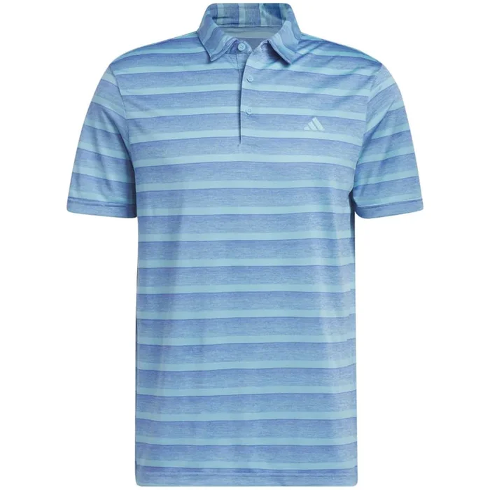 adidas 2 Colour Stripe Polo Shirt – Blue Fusion/Preloved Blue