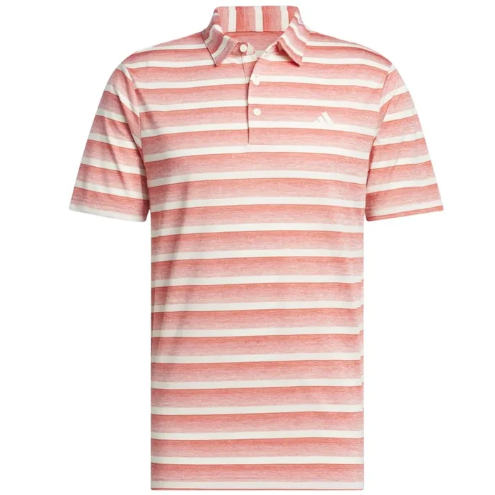 adidas 2 Colour Stripe Polo Shirt – Preloved Scarlet/Ivory