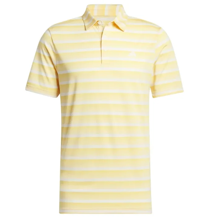 adidas 2 Colour Stripe Polo Shirt – Semi Spark/Ivory