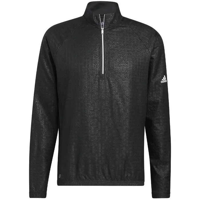 adidas Deboss 1/4 Zip Sweatshirt – Black