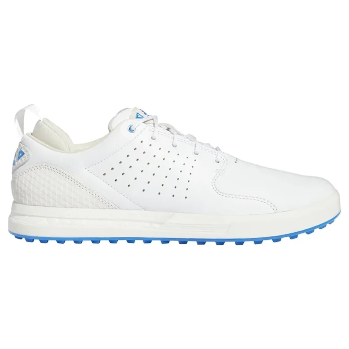 adidas Flopshot Spikeless Waterproof Shoes – White/Gold Metallic/Blue Rush