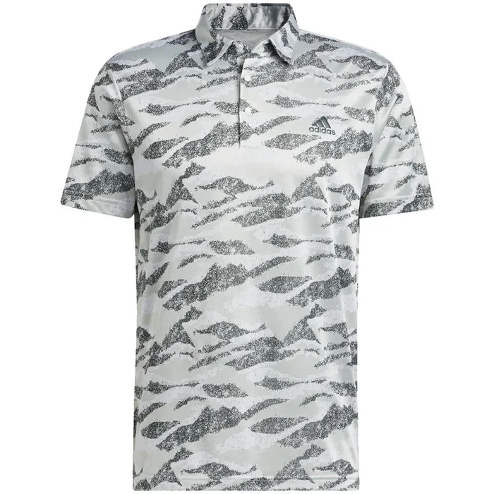 adidas Horizon Print Polo Shirt – Linen Green/Shadow Green/White
