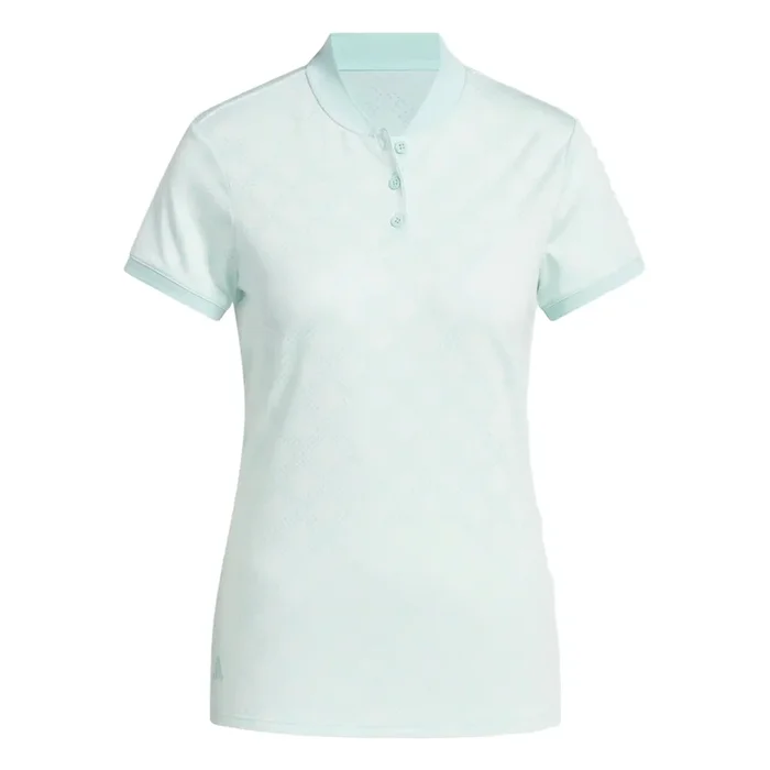 Adidas Ladies Ultimate365 Jacquard Polo – Semi Flash Aqua