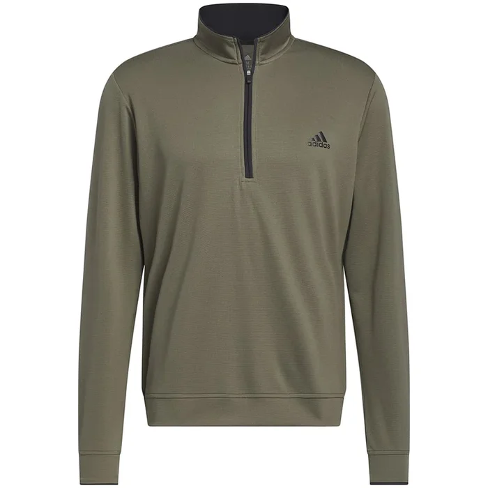 adidas Lightweight 1/4 Zip Pullover – Olive Strata