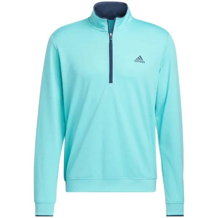 adidas Lightweight 1/4 Zip Pullover – Semi Mint Rush/Crew Navy