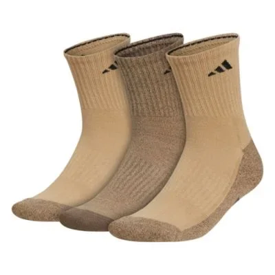 adidas Men’s Cushioned X 3 3-Pack Mid-Crew Socks