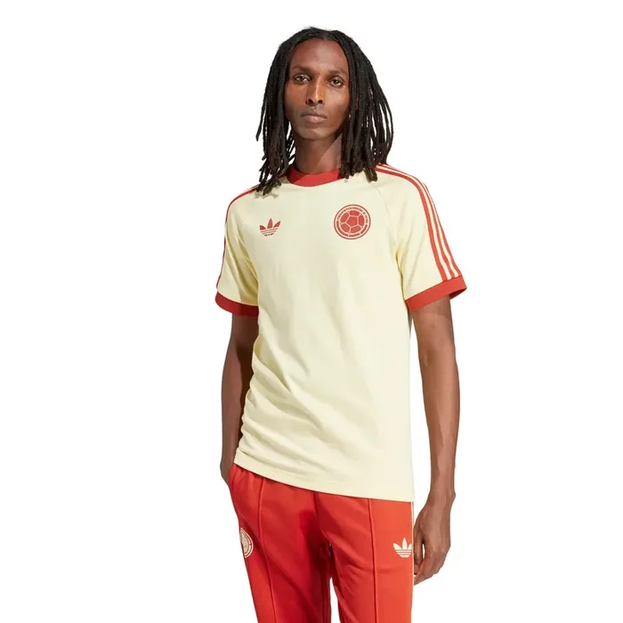 adidas Men’s FCF Colombia Adicolor 3-Stripes Soccer T-Shirt