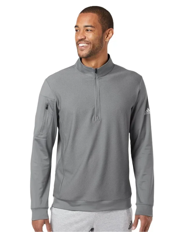 Adidas Men’s Performance Textured Quarter-Zip Pullover