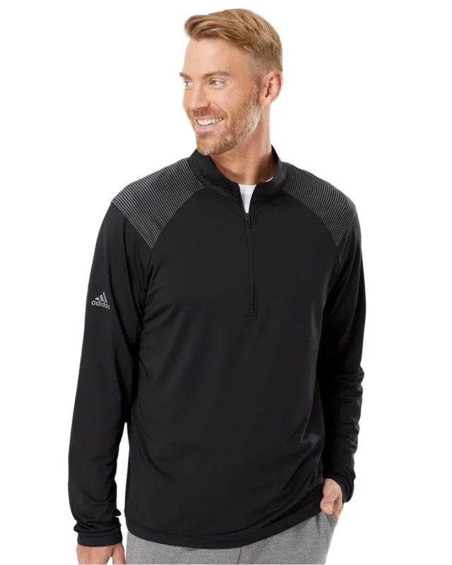 adidas Men’s Shoulder Stripe Quarter-Zip Pullover