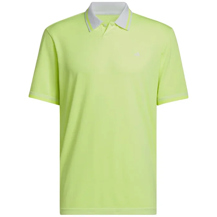 adidas Primeknit Polo Shirt – White/Lucid Lemon