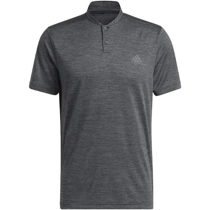 adidas Texture Stripe Polo Shirt – Black/Grey Five