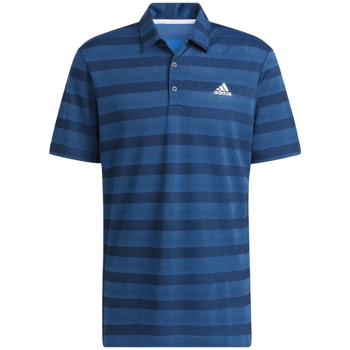 adidas Two Colour Stripe Primegreen Polo Shirt – Crew Navy/Blue Rush