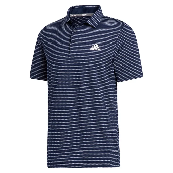 adidas Ultimate365 Space Dye Striped Polo Shirt – Collegiate Navy/White/Legacy Blue