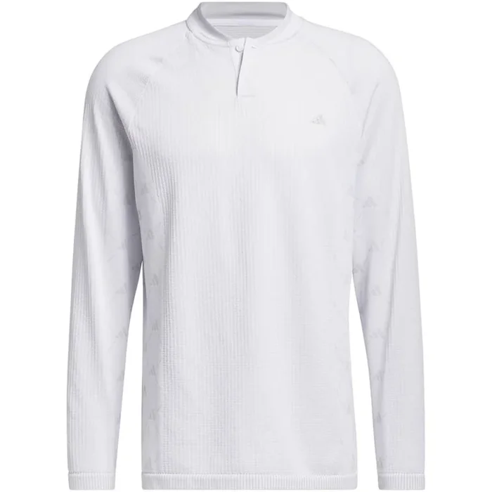 adidas Ultimate365 Tour Primeknit Long Sleeve Polo Shirt – Grey Two