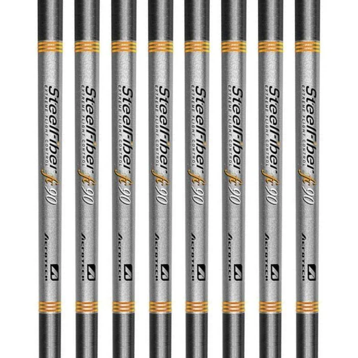 Aerotech SteelFiber fc90 Parallel Iron Shaft (0.370″ tip) – 8pcs Bundle Set (#3-PW)