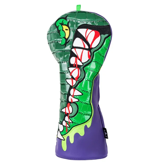 Alligator Purple Leather Driver Head Cover