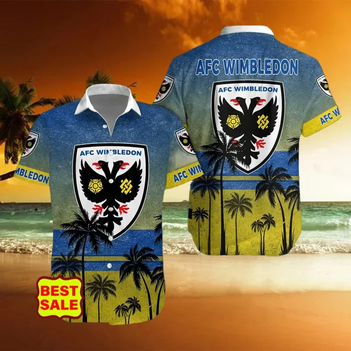 Aloha AFC Wimbledon Team EFL Hawaiian Shirt And Short Women Men hawaiian shirt – Fanshubus – Fanshubus.com