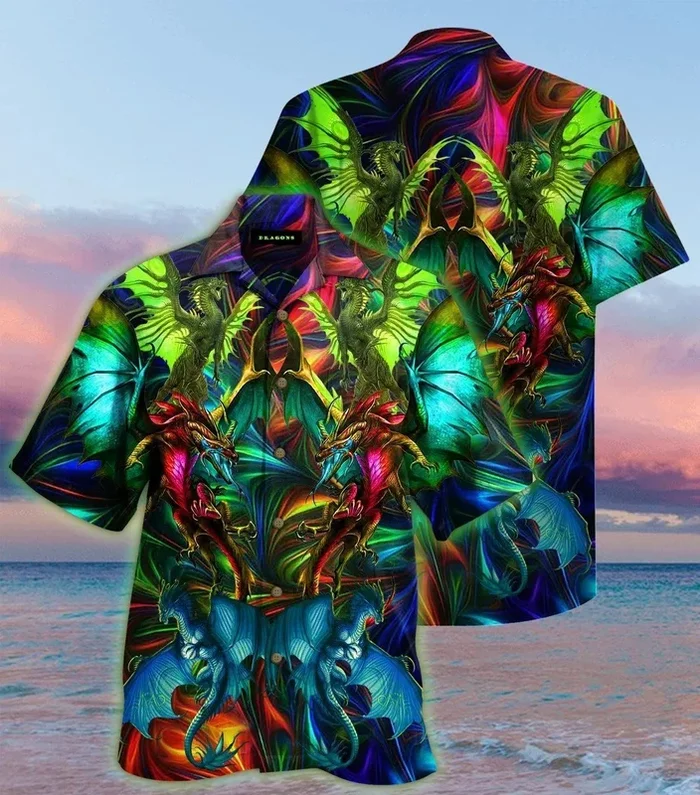 Amazing Dragon 3D All Over Printed Hawaiian Shirt – Unique Beach Shirt – For Men and Women Fanshubus – Fanshubus.com
