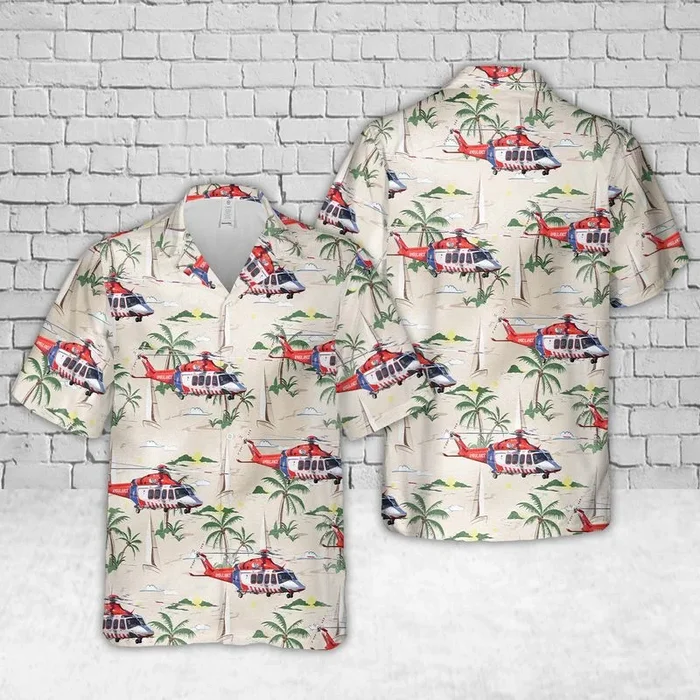Australia Ambulance Victoria Augusta Westland AW139 Hawaiian Shirt – Fanshubus.com