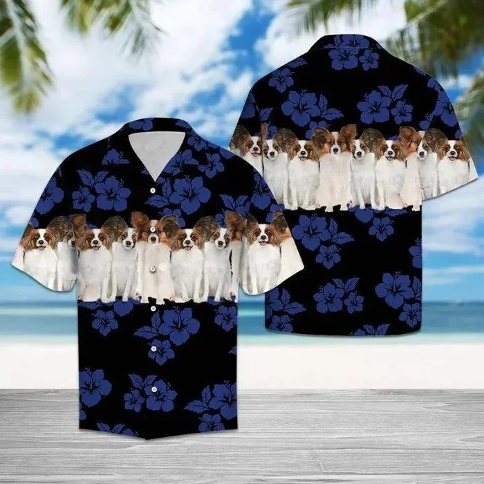 Awesome Papillon Hawaiian Shirt | For Men & Women | Adult |- For men and women – Fanshubus – Fanshubus.com