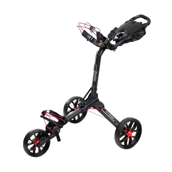 Bag Boy Nitron Auto Open 3-Wheel Push Trolley – Black/Red