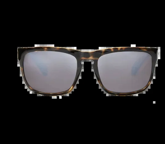 Bajio Sunglasses Swash Dark Tort Gloss Frame Silver Polycarbonate Lenses