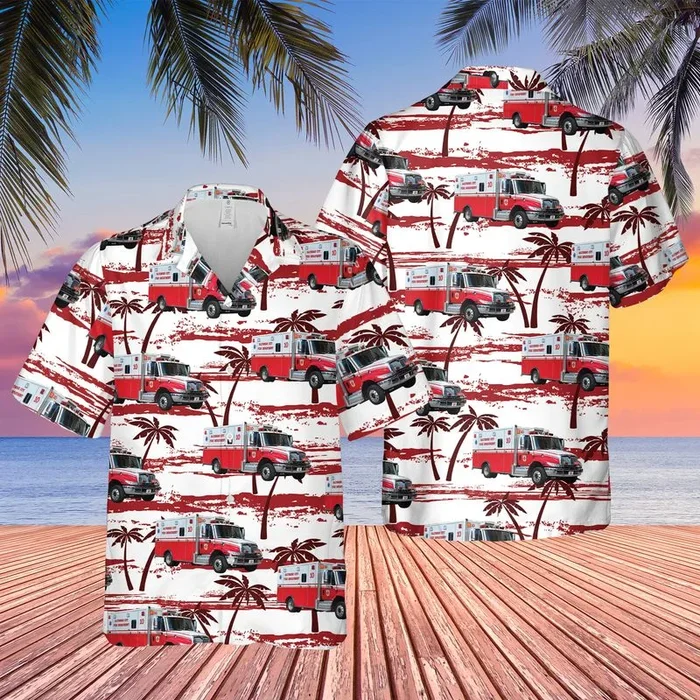 Baltimore City Fire Department EMS Hawaiian Shirt – Fanshubus.com