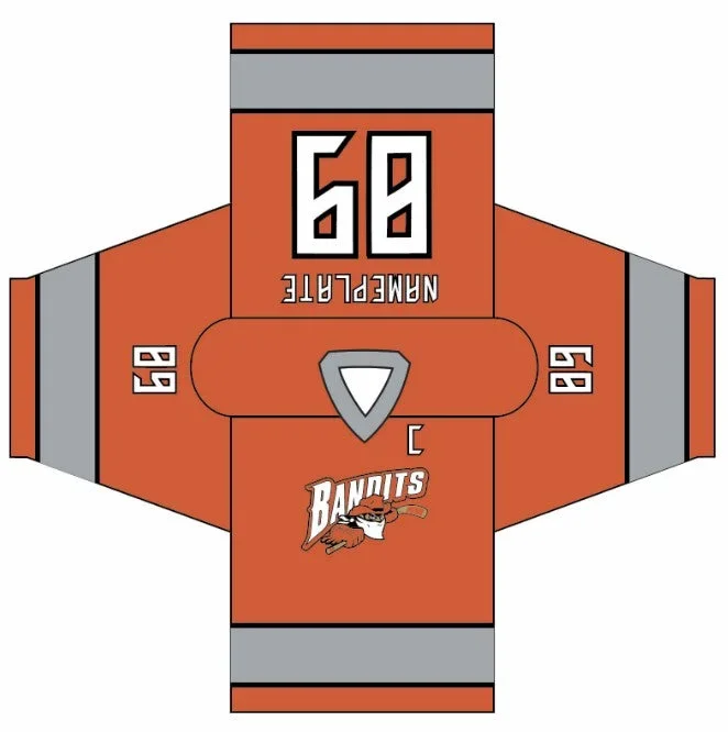 Bandits RHL Orange Sublimation Hockey Jersey