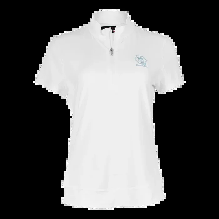 Bettinardi Greyson Halley II Women’s White Short-Sleeve Quarter-Zip