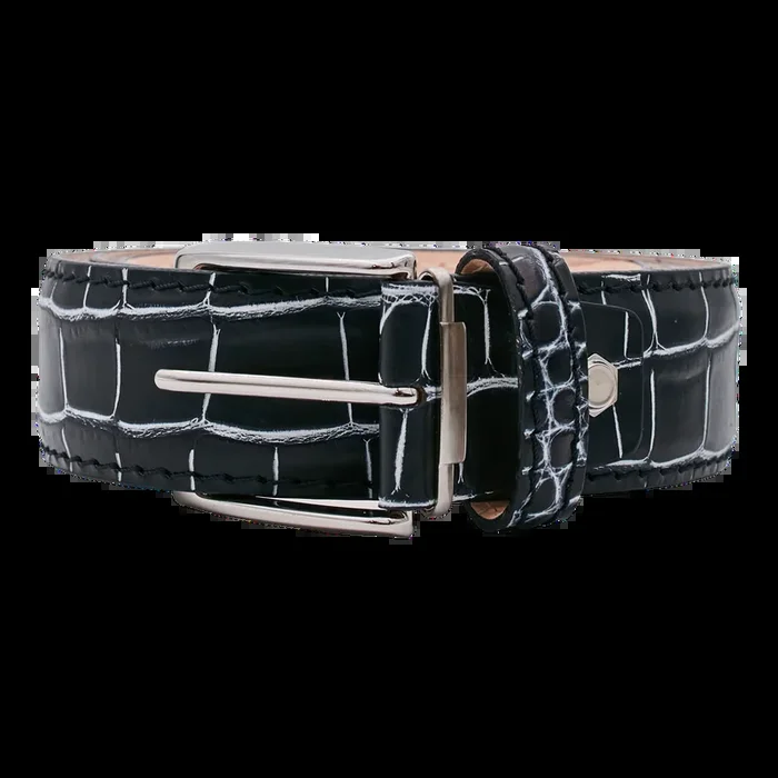 Bettinardi Handmade Faux Gator Italian Leather Belt (Shadow)