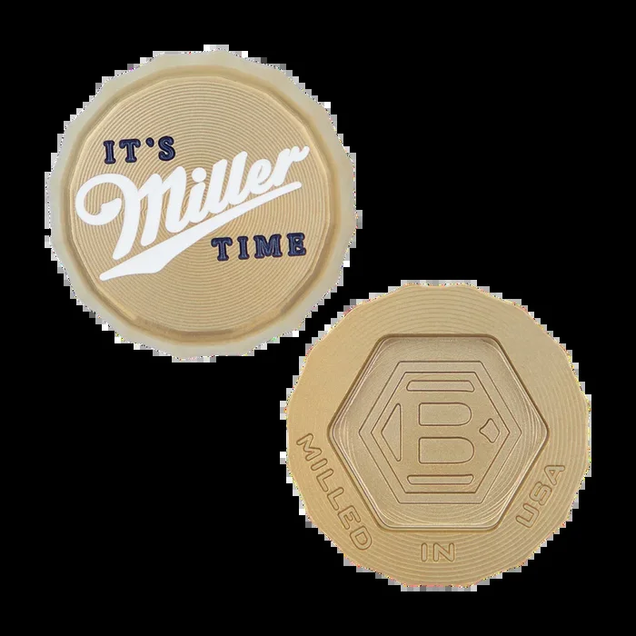 Bettinardi X Miller Lite Gold Flame Bottle Cap Ball Marker