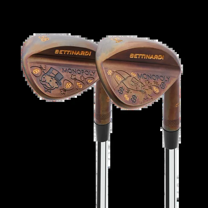 Bettinardi x Monopoly Golden Wealth Steel Patina Wedges (54°, 58°)