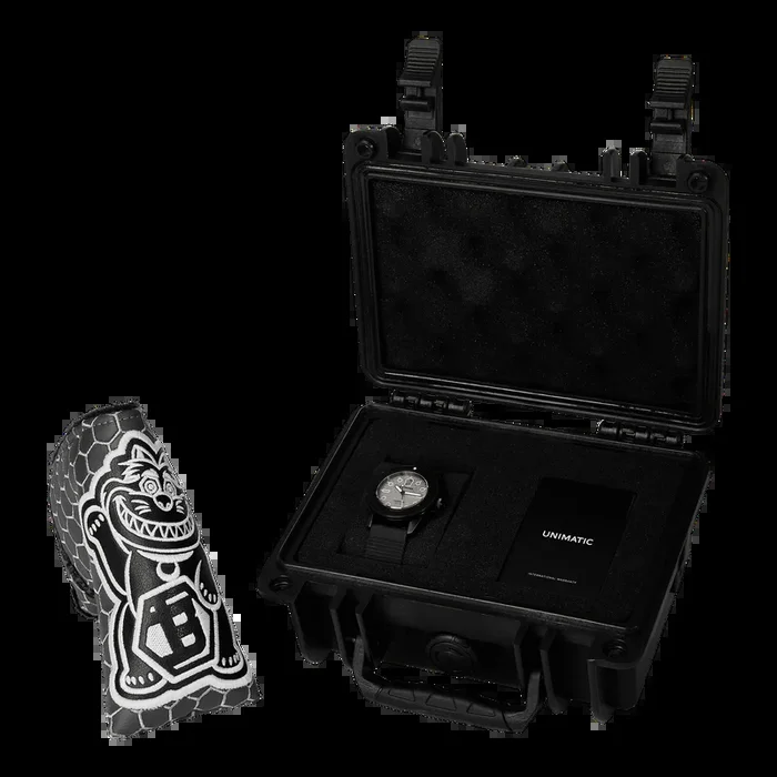Bettinardi x Unimatic Silver Lucky Cat U1 Classic Watch