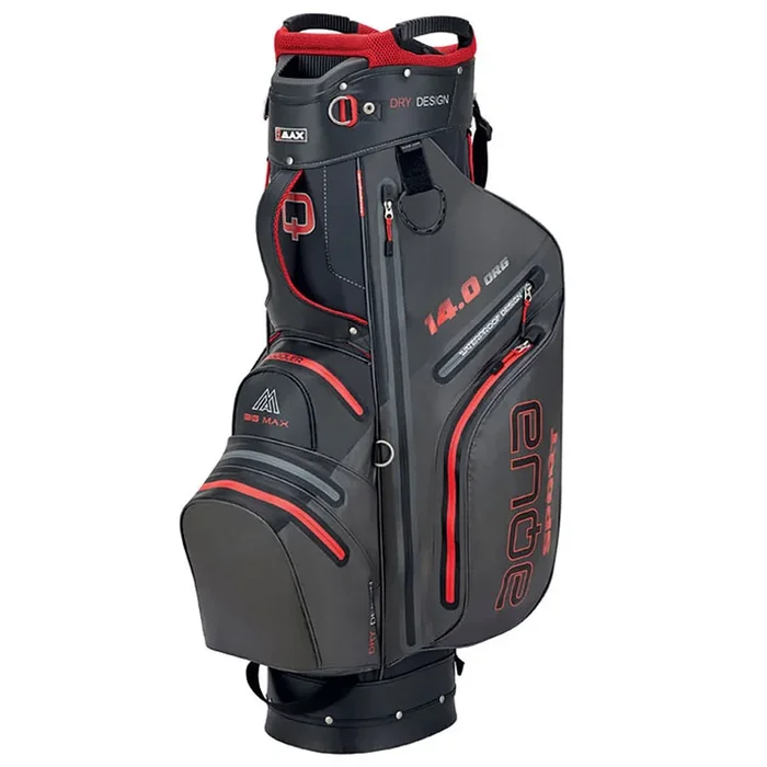 BIG MAX Aqua Sport 3 Waterproof Cart Bag – Charcoal/Black/Red