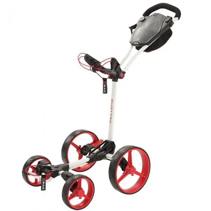 Big Max Blade Quattro 4-Wheel Push Trolley – White/Red
