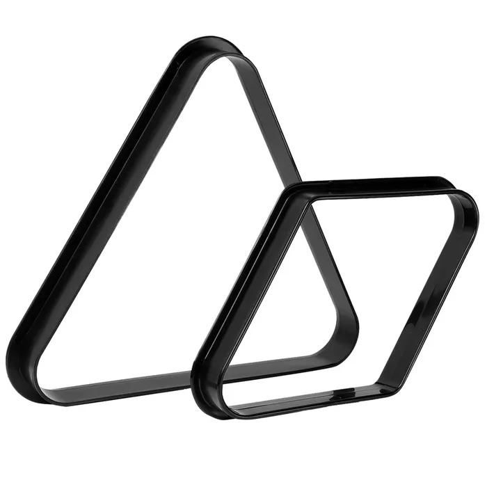 Black Plastic 8-Ball Triangle and 9-Ball Diamond Ball Racks