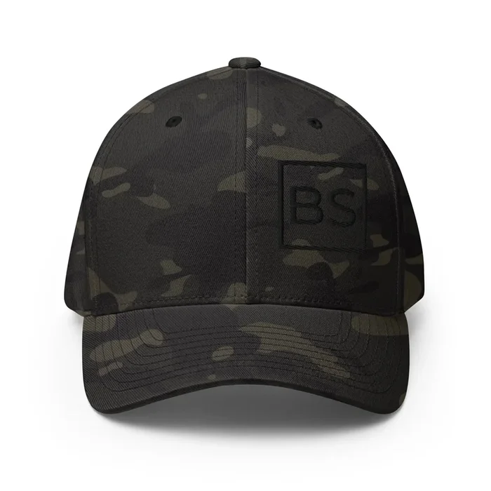 Black Square Flag Flexfit Hat