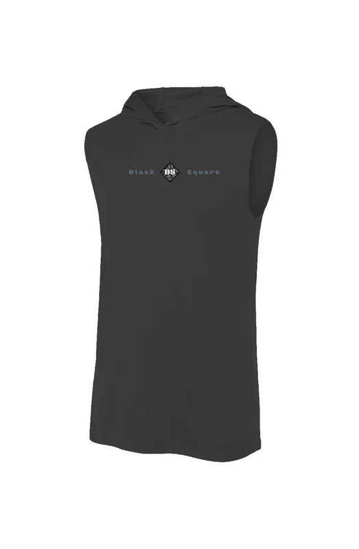 Black Square Golf Sleeveless Hoodie